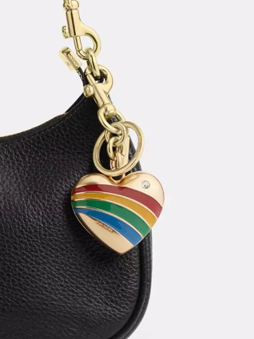 COACH Heart Bag Charm (CAX71) - Picture 7 of 11